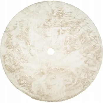 Koberec Koberec pod stromeček plyšový kobereček vánoční podložka průměr 150 cm | Béžový