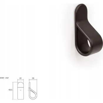 Nábytková úchytka VIEFE 0590 BELT rozteč 0, délka 22 bronz mokka 0590022ZM43