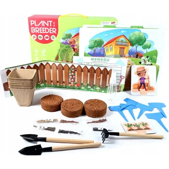 Dřevěná hračka DOMÁCÍ FARMA PĚSTOVÁNÍ ROSTLIN SADA ZAHRADNÍKA SVĚT BOTANIKY PRO DĚTI