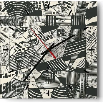 Hodiny Velké nástěnné hodiny 40x40 Abstrakce Skleněné tiché hodiny