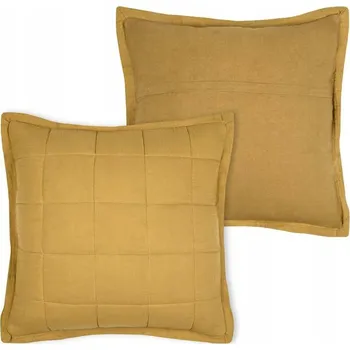 Polštář Dekorativní Polštář ELLIE 45x45cm hořčicově prošívaný bavlna polštář BOHO