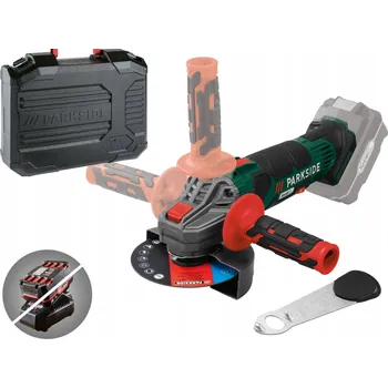 úhlová bruska Parkside PWSA 20-LI D4V 125 mm + 1x 2,0 Ah + kufr