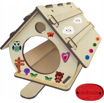 Krmítko pro ptáka Dřevěné krmítko pro ptáky DIY Stehlík Krmivo Krmná Směs Zima