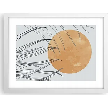 Obraz Obraz plakát v bílém rámu do obýváku 40x30 slunce foto plakáty na zeď