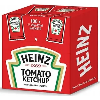 Kečup Kečup jemný rajčata Heinz 1700 ml 2000 g (100x17ml) sáčky