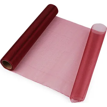 Výtvárné potřeby Organza střední lesk šíře 36 cm, barva 48 bordó