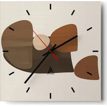 Hodiny Velké nástěnné hodiny 40x40 Abstrakce Skleněné tiché hodiny