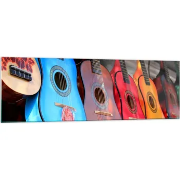 Obraz Velký skleněný obraz do obýváku XXL 160x50 hudba moderní fotoobraz obrazy