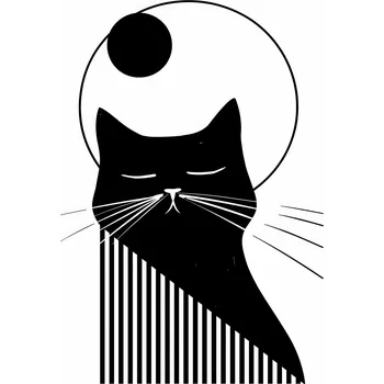 Plakát Plakát Noční Vibrující Mňouk bez rámu 61 x 91,5 cm