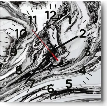 Hodiny Nástěnné hodiny do obýváku 40x40 Abstrakce Tiché hodiny Skleněné hodiny Bez hlučnosti