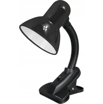 Lampička STOJÍKOVÁ LAMPA NA STŮL NOČNÍ LED ŽÁROVKA E27 S KLIPEM ČERNÁ