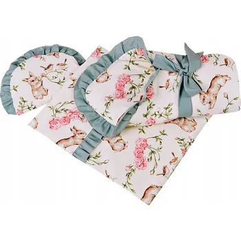 Doplněk pro panenku POVLEČENÍ PRO PANENKY PODUŠKA ZAVINOVAČKA PEŘINKA vícebarevná