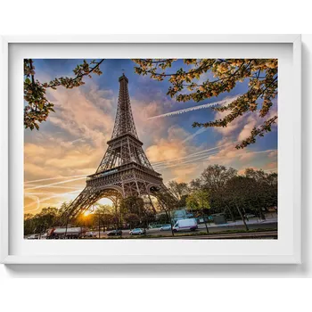 Obraz Dekorativní obraz na zeď do obýváku, kuchyně - Eiffelova věž v Paříži 80x60 cm