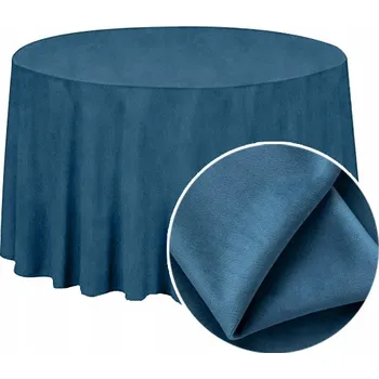 Obraz Obrus kulatý, MATNÝ VELUR, 320 cm, modrý