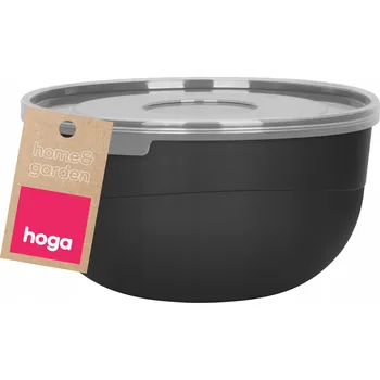 KUCHYŇSKÁ PLASTOVÁ MÍSA S VÍKEM NA POTRAVINY 1,2L 16CM ČERNÁ