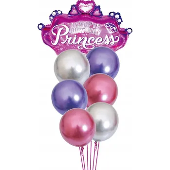 Balónek BALÓNKY SADA BALÓNKŮ PRINCEZNA KORUNKA NAROZENINY