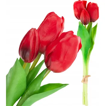 umělá květina Kytice tulipánů Martom CV17690-7 30 cm 3 kusy červená