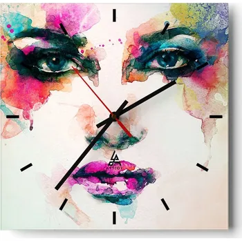 Hodiny Velké nástěnné hodiny 40x40 Abstrakce Skleněné tiché hodiny