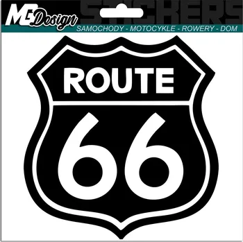 Samolepicí dekorace na vozidlo SAMOLEPKA na auto ROUTE 66 10x10 cm