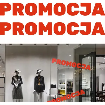 Samolepící dekorace PROMOCNÍ NÁLEPKA na výlohu, okno obchodu – Akce Výprodej 2 ks 20x163 cm