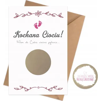 Obraz Stírací los s otázkou PRO KMOTRU + obálka