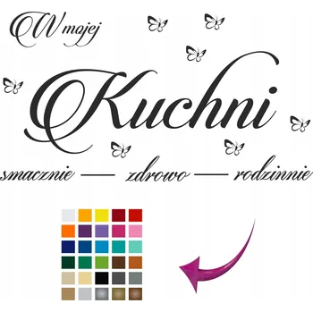 Obraz Samolepky na zeď do kuchyně Nápisy do jídelny Chutně Zdravě Rodinně 50x100