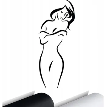 Samolepicí dekorace na vozidlo SAMOLEPKA na auto ART LINE ŽENA ŽENSKÉ TĚLO 15x6