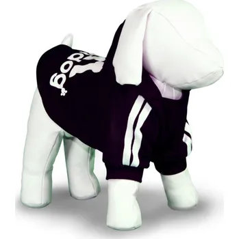 Obleček pro psa TEPLÁKOVÁ MIKINA BUNDA PRO PSA KOČKU OBLEČEK TEPLÁKOVKA OBLEČENÍ ČERNÁ L