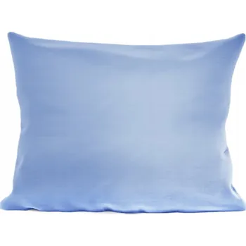 Povlak na dekorativní polštářek MODRÝ SATÉNOVÝ POVLAK NA POLŠTÁŘ S ZIPEM 50X70