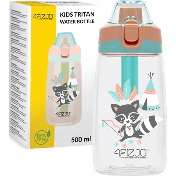 Láhev LÁHEV NA VODU pro děti z tritanu LAHEV NA PITÍ s náustkem 4FIZJO 500 ml