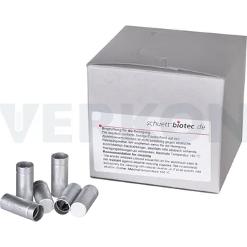 Uzávěr LABOCAP s pružinou, hliníkový, Na zkumavku o průměru [mm]: 17 – 18, Barva: Červená, Balení [ks]: 100