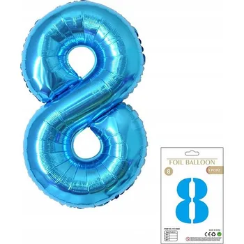 Balónek Obrovské Balónky Modrá Číslice 8 K Narozeninám 100CM