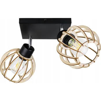 Závěsné svítidlo LED-ONE loft dřevo 2 světelné body patice E27