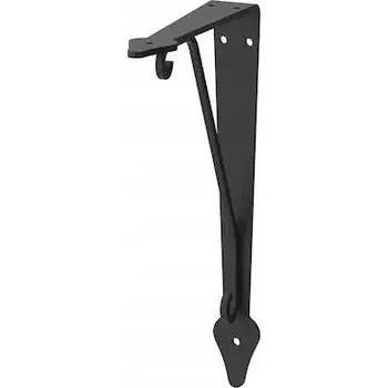 Věšák DRŽÁK NA POLICI ČERNÝ KOVOVÝ 18x24 cm KROKSHULT