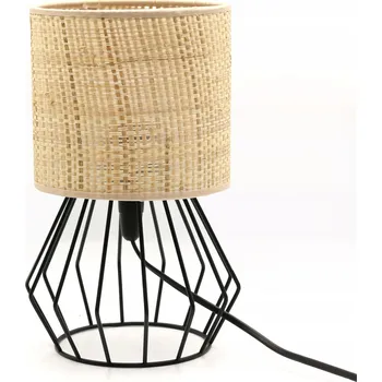 Lampička LAMPA RATTAN BOHO STÍNIDLO RATTAN DIAMANT E27 MINI