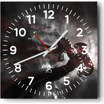 Hodiny Kuchyňské nástěnné hodiny 30x30 Hudba Skleněné hodiny do obýváku Moderní Tiché