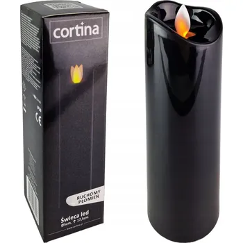 Svíčka LED svíčka Cortina černá 17,5 cm klasická dekorativní svíčka na baterie
