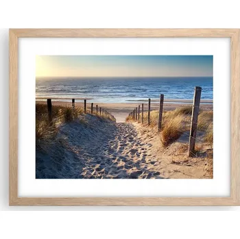 Obraz Obraz plakát v rámu světlý dub do obýváku 40x30 krajina foto na zeď