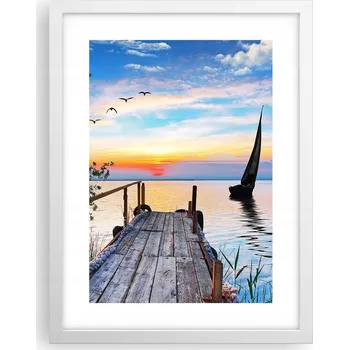 Obraz Obraz plakát v bílém rámu do obýváku 30x40 krajina plakáty na zeď