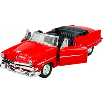 autíčko WELLY OLD TIMER 1953 FORD CRESTLINE SUNLINER ČERVENÝ 1:34 KOVOVÝ NOVÝ MODEL