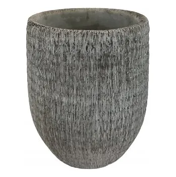 Váza VÁZA KVĚTINÁČ FEZ ŠEDÁ PRŮMĚR 14/VÝŠKA 18