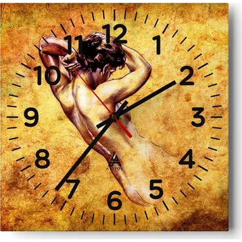 Hodiny Nástěnné hodiny do obýváku 40x40 Žena Bezhluké hodiny na skle Tiché