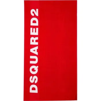 DSQUARED2 značkový plážová/koupelnová osuška velká ČERVENÁ VYROBENO V ITÁLII