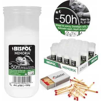 Svíčka Do hřbitovních svíček náplně BISPOL P180 50H 20 KS + zápalky DABSTER_PL a38