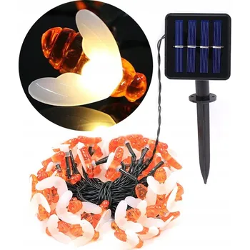 Zahradní dekorace SOLÁRNÍ světýlka Zahradní SADA 5 metrů 20 LED Pszczoły VČELKY Studená bílá