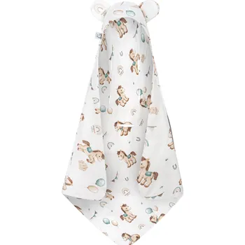 Zavinovačka Letní Zavinovačka Bambusová deka do autosedačky LIGHT Koníci Bonjour Cherie 90x90