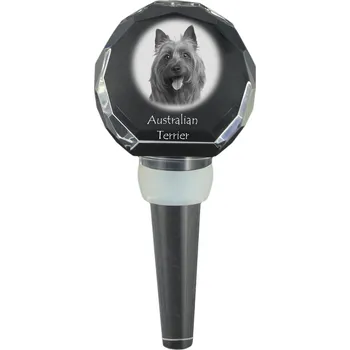 Australský teriér zátka do láhve se fotografií, zátka na víno se psem