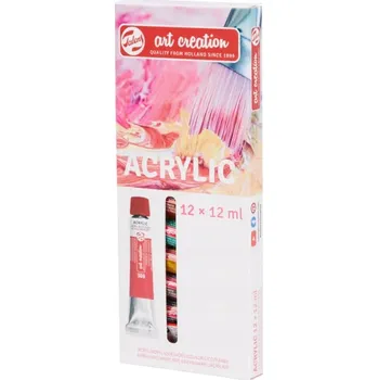 Vodová barva Akrylová Barva Royal Talens Art Creation - vícebarevná sada - 12 tub