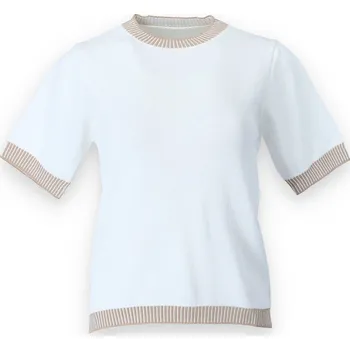 Dámský svetr Elegantní svetřík kr. rukáv 24001 Latino Paris barva: bílá