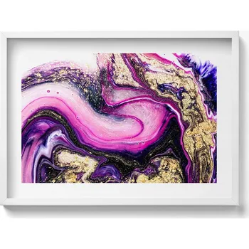 Obraz Dekorativní nástěnný obraz v rámu s grafikou loft Mramorová Abstrakce 70x50 cm